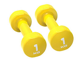 Гантелі вінілові LivePro Studio Dumbbell 2x1кг для фітнесу, аеробіки, тренувань (LP8076-1)