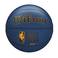 Мяч баскетбольный Wilson NBA Forge Plus Deep Navy размер 7 композитная кожа (WTB8102XB07)