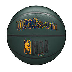 М'яч баскетбольний Wilson NBA Forge Plus BSKT Forest Green розмір 7 композитна шкіра (WTB8103XB07)