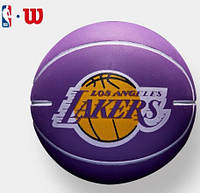 Мини-мяч баскетбольный для дриблинга Wilson NBA Dribbler Los Angeles Lakers 6 см (WTB1100PDQLAL)