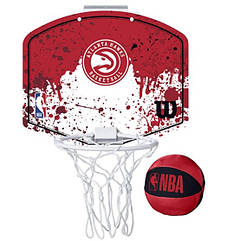 Міні-щит дитячий баскетбольний Wilson NBA Team Mini Hoop Atlanta Hawks (WTBA1302ATL)