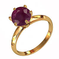 Золотое кольцо с рубином 1,65 карат