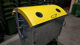 Євроконтейнер 1,1 м3 для роздільного збору сміття, оцинкований., фото 5