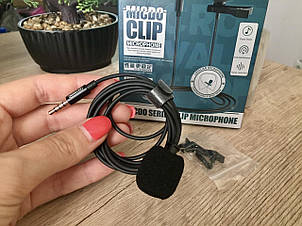 Мікрофон петличка Remax RL-LF31 mini-jack 3.5 mm 1.5 м, Black Мікрофон петличка, фото 2