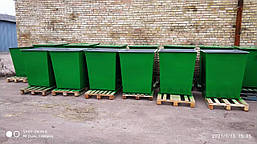 Бак металевий, без кришки V-750 л, зелений, фото 4