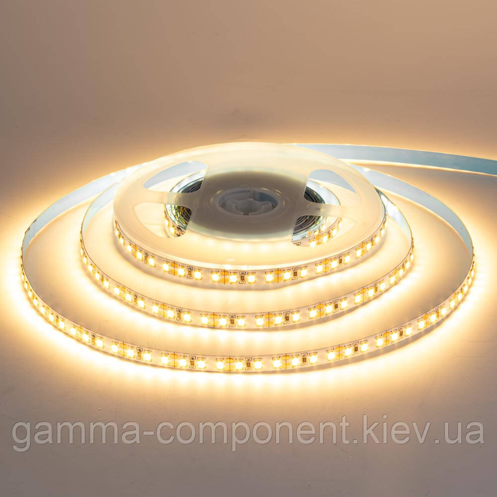 Світлодіодна стрічка тепла біла 12V AVT smd2835 168LED/м IP20