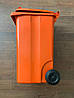 Бак для сміття "Алеана" на колесах 120 к., помаранчевий, фото 3
