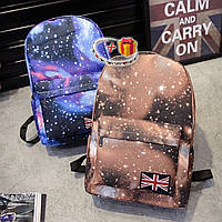 Рюкзак школьный с принтом Космос, Галактика в городском стиле