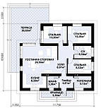 MS-008 — проєкт дачного дому з терасою, фото 4