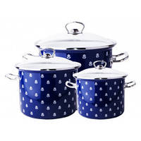 Набір посуду Epos Кобальтова саксенція 6 предметів емальована сталь ( No1500 Синя саксон)