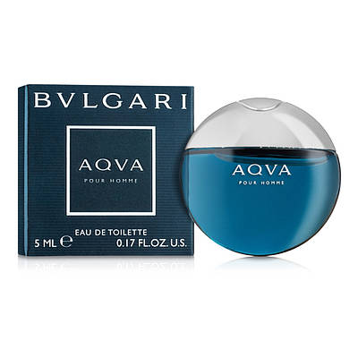 Мініатюра елітних парфумів Bvlgari Aqva Pour Homme 5 мл оригінал, свіжий морський аромат для чоловіків