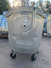 Євроконтейнер 1,1 м3, оцинкований для ПЕТ, сітчастий з замком на кришці., фото 3
