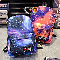 Модный городской рюкзак школьный Космос Галактика для подростков в школу