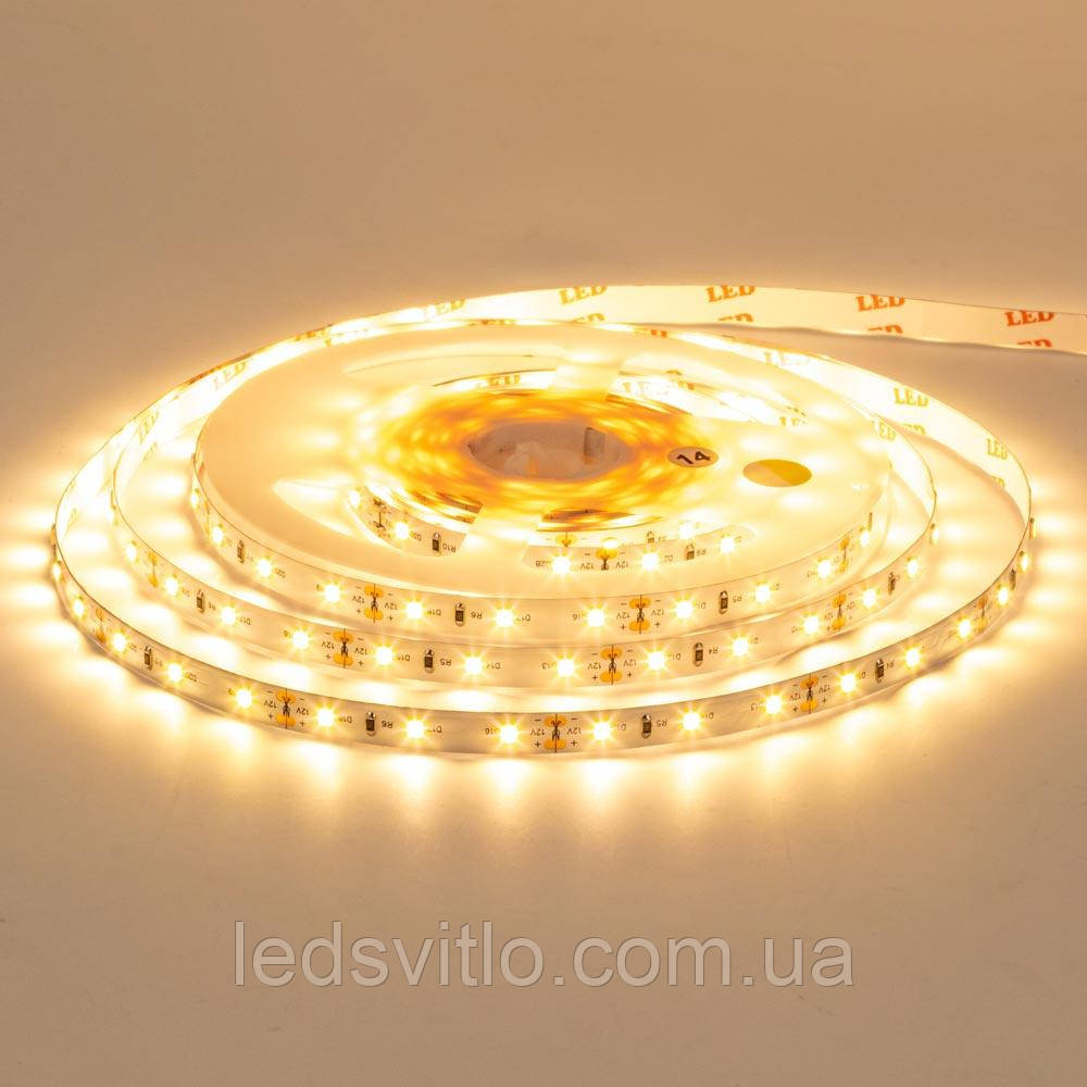 5 метрів, Світлодіодна LED стрічка 12v 60smd 2835 IP20 Білий теплий колір світла