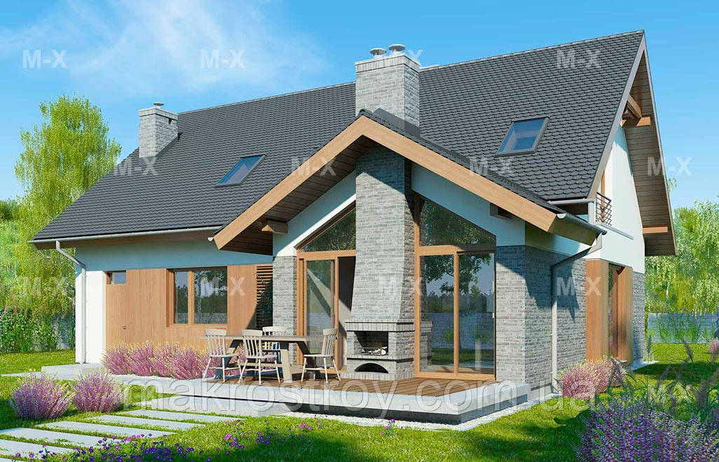 MS102 — це проєкт дому з мансардою, фото 1