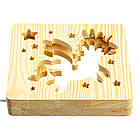 Світильник нічник з дерева LED "Чарівний єдиноріг" з пультом і регулюванням світла, колір теплий білий, фото 5