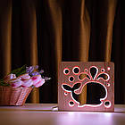 Світильник нічник ArtEco Light з дерева LED "Кит" з пультом і регулюванням кольори, RGB, фото 7