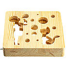 Світильник нічник з дерева LED "Хлопчик і бульбашки" з пультом і регулюванням світла, колір теплий білий, фото 5