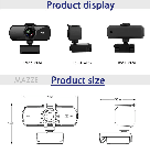 Вебкамера 2K Quad HD (2560х1440) з мікрофоном USB вебкамера з автофокусом для ПК комп'ютера UTM Webcam, фото 9