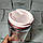 Термостакан пластиковий Єдиноріг 300 мл, рожевий, фото 2