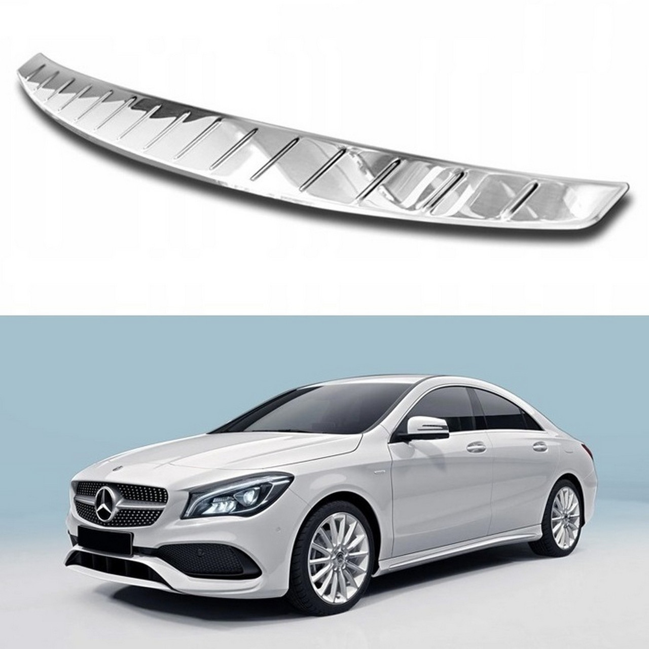 Захисна накладка на задній бампер для Mercedes-Benz CLA-Class II C118 Sedan 2018+ /нерж.сталь/