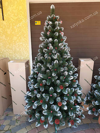 Ялинка Кармен з шишками і калиною 2.20 м, фото 1