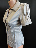 Жіночі блузи на ґудзиках із коротким рукавом, фото 4