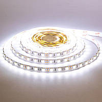 5 метрів, Світлодіодна LED стрічка AVT 12v 60smd 5630 IP20 Білий холодний колір світла
