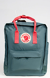 Рюкзак Fjallraven Kanken Bag Mini 8 літрів Топ якість болотний з малиновою ручкою