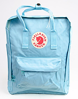 Рюкзак Fjallraven Light blue Kanken Bag Mini 8 літрів Топ якість блакитний з блакитний ручкою