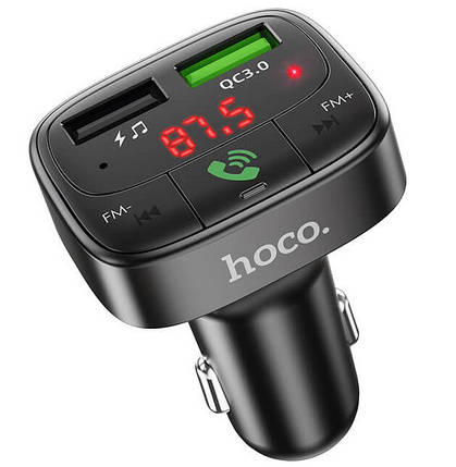 Адаптер автомобільний HOCO E59 Bluetooth FM 2USB, 3.1 A, чорний, фото 1