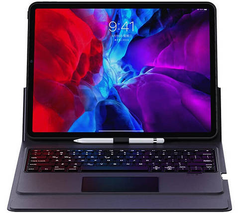 Чохол-клавіатура USAMS US-BH686 Smart Touch для iPad Pro 2020 12.9 BT5.1, чорний, фото 1