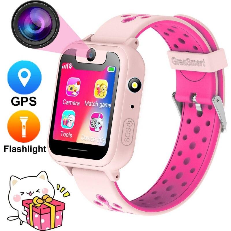 Дитячий смартгодинник з GPS S6 Рожевий (Smart Watch) Дитячий годинник
