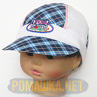 Детская 48 1-1,5 года 100% хлопок натуральная хлопковая летняя кепка для мальчика на лето 4043 Синий