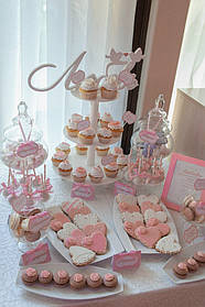 Весільний Кенді бар Candy Bar у рожевих тонах