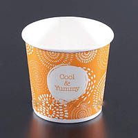 Паперовий контейнер для морозива 310мл. 50 шт. різнокольорові стаканчики Huhtamaki
