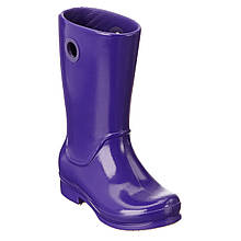 Сапоги резиновые для девочки Кроксы глянцевые / Crocs Girls Wellie Patent Rain Boot (12470), Фиолетовые 26