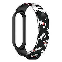 Ремешок Cartoon для Xiaomi Mi Band 7 / 6 / 5 Mickey Siluet Black