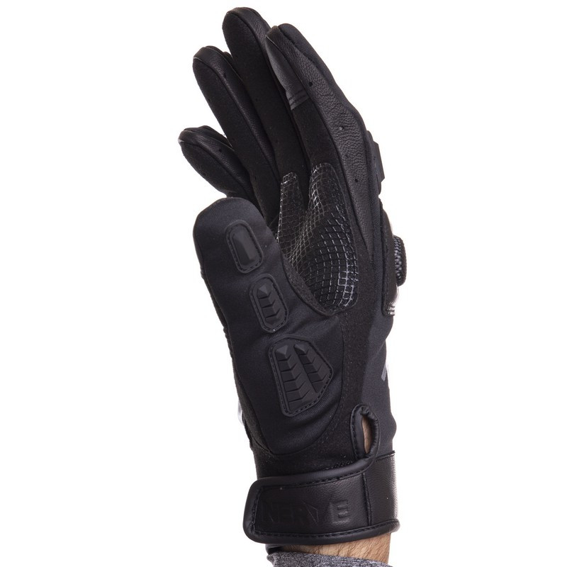 Перчатки для мотоцикла NERVE черные KQ1056, L: Gsport - фото 5 - id-p1456350180