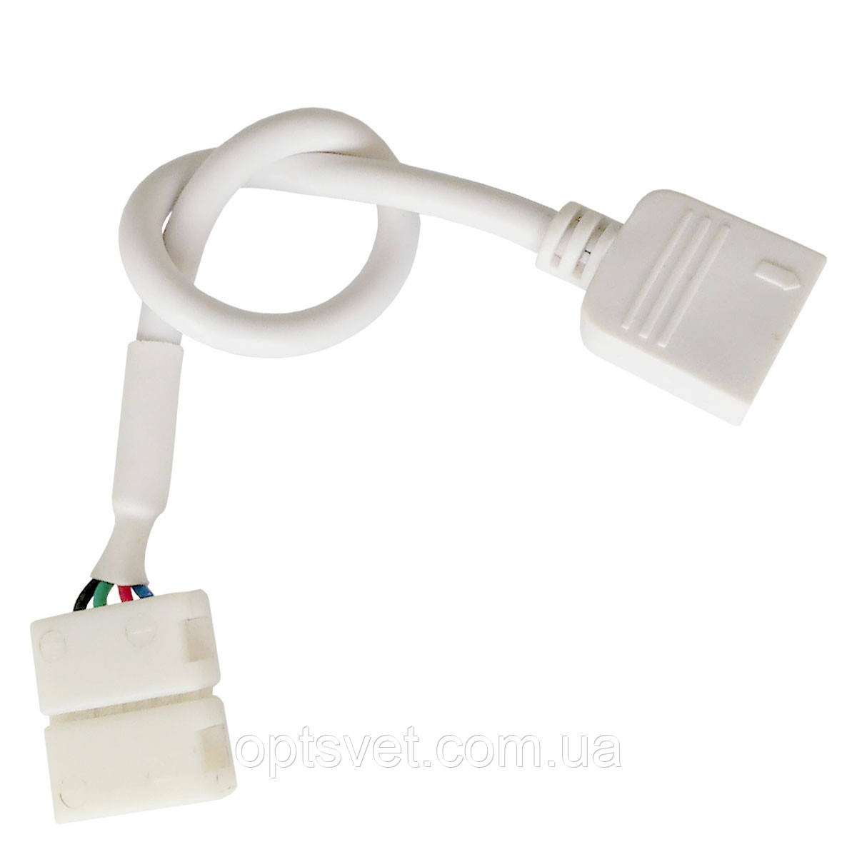 Конектор для світлодіодних стрічок OEM №10 10mm RGB joint joint-F wire (зажим-провід-зажим папа)