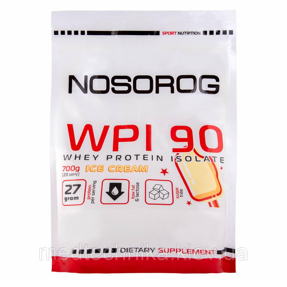 Сироватковий протеїн (ізолят) WPI 90, 700 г, зі смаком морозива, Nosorog