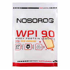 Сироватковий протеїн (ізолят) WPI 90, 700 г, зі смаком морозива, Nosorog