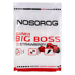 Гейнер Big Boss, 1,5 кг, зі смаком полуниці, Nosorog