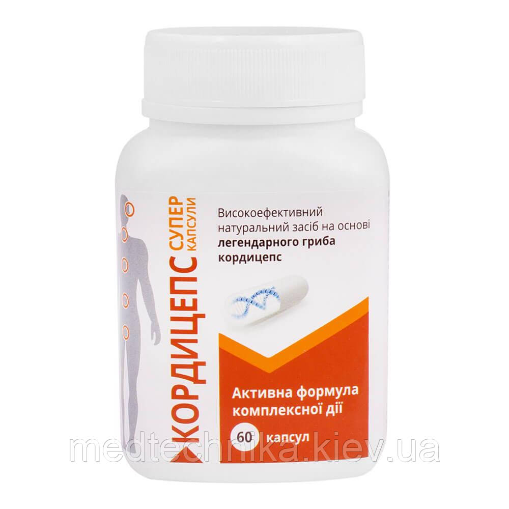 БАД "Кордіцепс суперкапсули", 400 мг, 60 капсул, Greenwood, фото 1