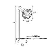 Настільна лампа лофт MSK Electric Lotus NL 14153 BK+BN, фото 2