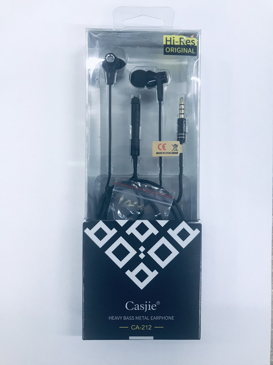 Навушники вакуумні з мікрофоном метал Casjie CA-212