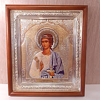 Ікона Ангел Охоронець святий, лик 15х18 см, у світлому прямому дерев'яному кіоті