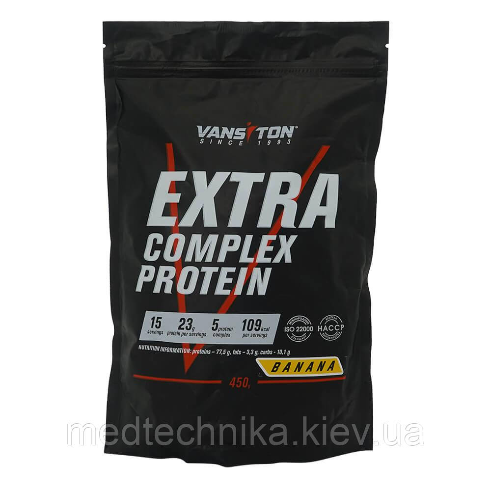 Протеїн ЕXTRA, 450 г, зі смаком банана, Vansiton