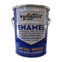 Емаль алкідна Kompozit® шоколадна RAL 8017, 12кг