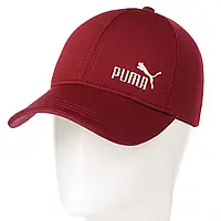 Кепка кукуруза на регуляторе-липучке бейсболка с брендовой вышивкой Puma BSH18060 Бордовый